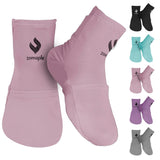 Calcetines Zomaple terapia fría lavanda, vista frontal mostrando ajuste cómodo para pies cansados.