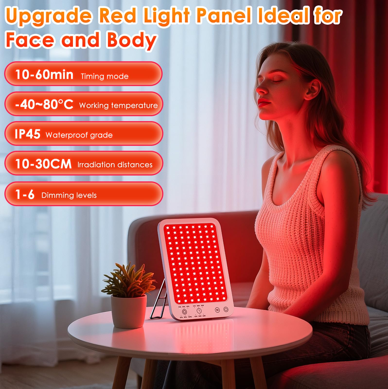 ZonGym lámpara luz infrarroja 850nm para rostro, penetración suave