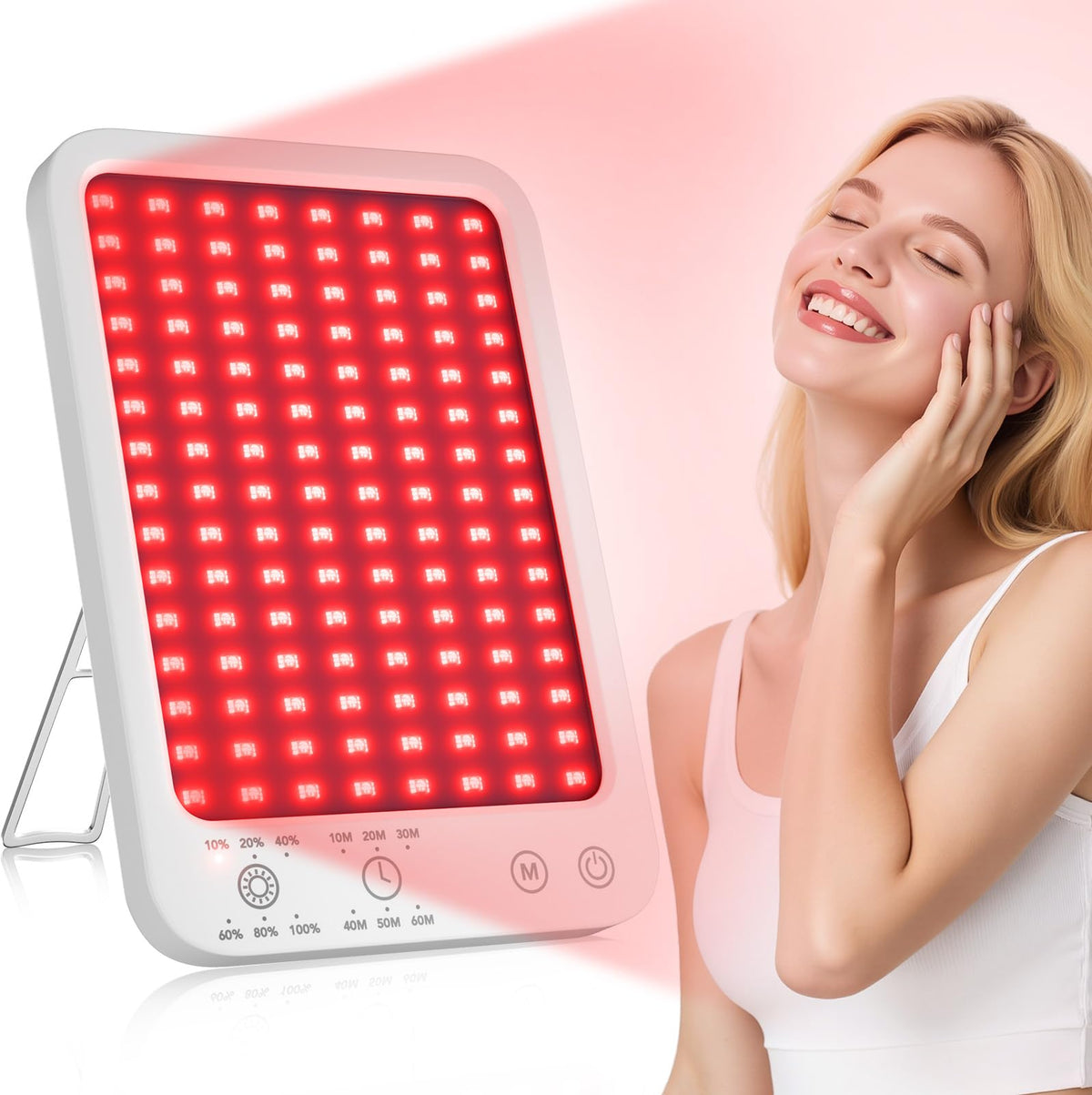 ZonGym lámpara luz roja 660nm para rostro, cuidado de la piel