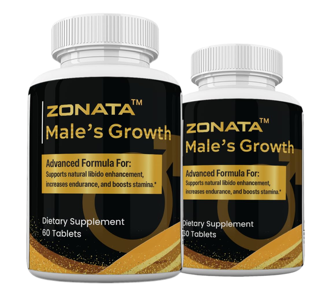 Zonata, suplemento para hombres, botella de dos packs para apoyo de energía diaria