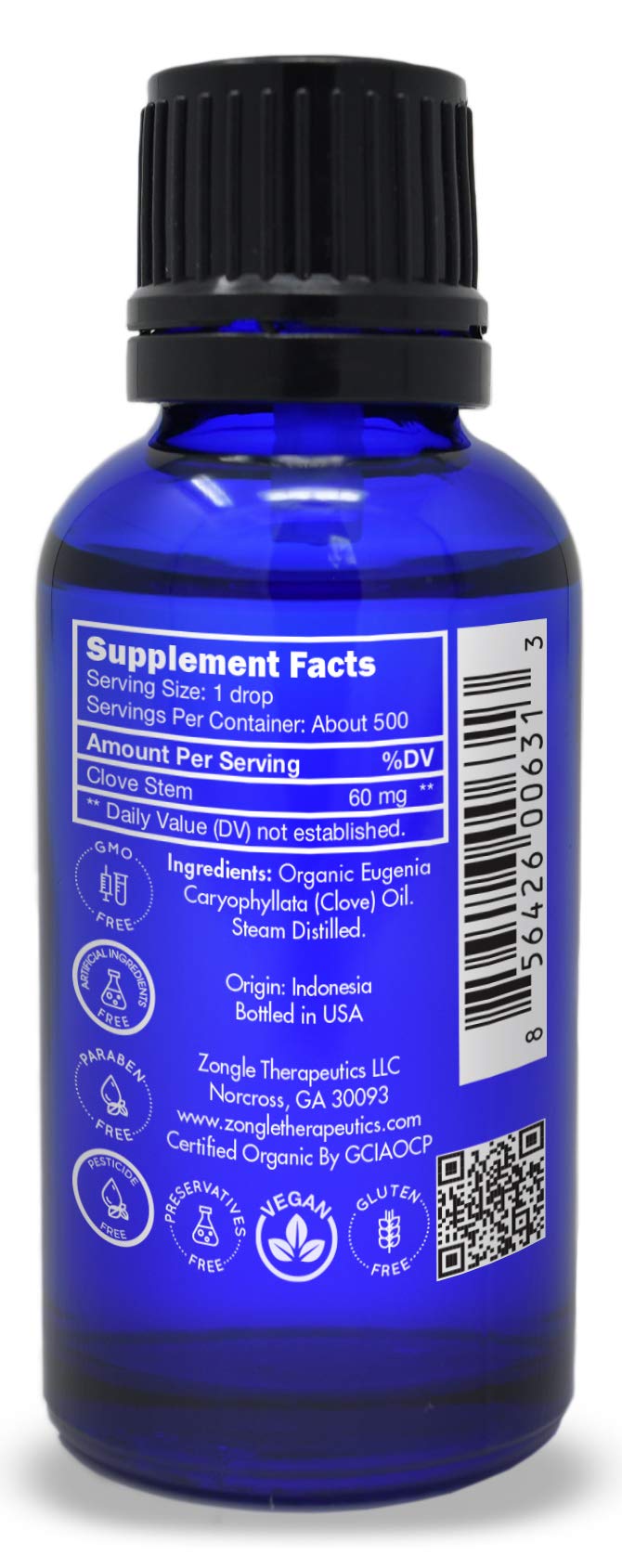Zongle Therapeutics uso oral diario con aceite de clavo suave
