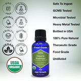 Zongle Therapeutics Romero aceite aroma herbáceo en plato de cocina.