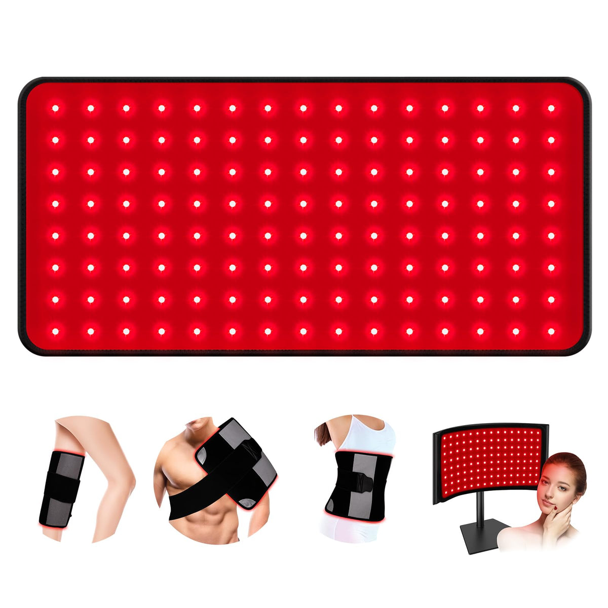 Panel-luz-roja de ZonGym para uso facial y corporal con doble longitud de onda