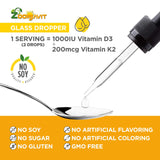 Etiqueta de Zoomavit con símbolo vegano y lista de ingredientes.