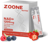 Zoone Nutra NAD, botella de 1200 mg, aporta energía diaria y claridad mental.