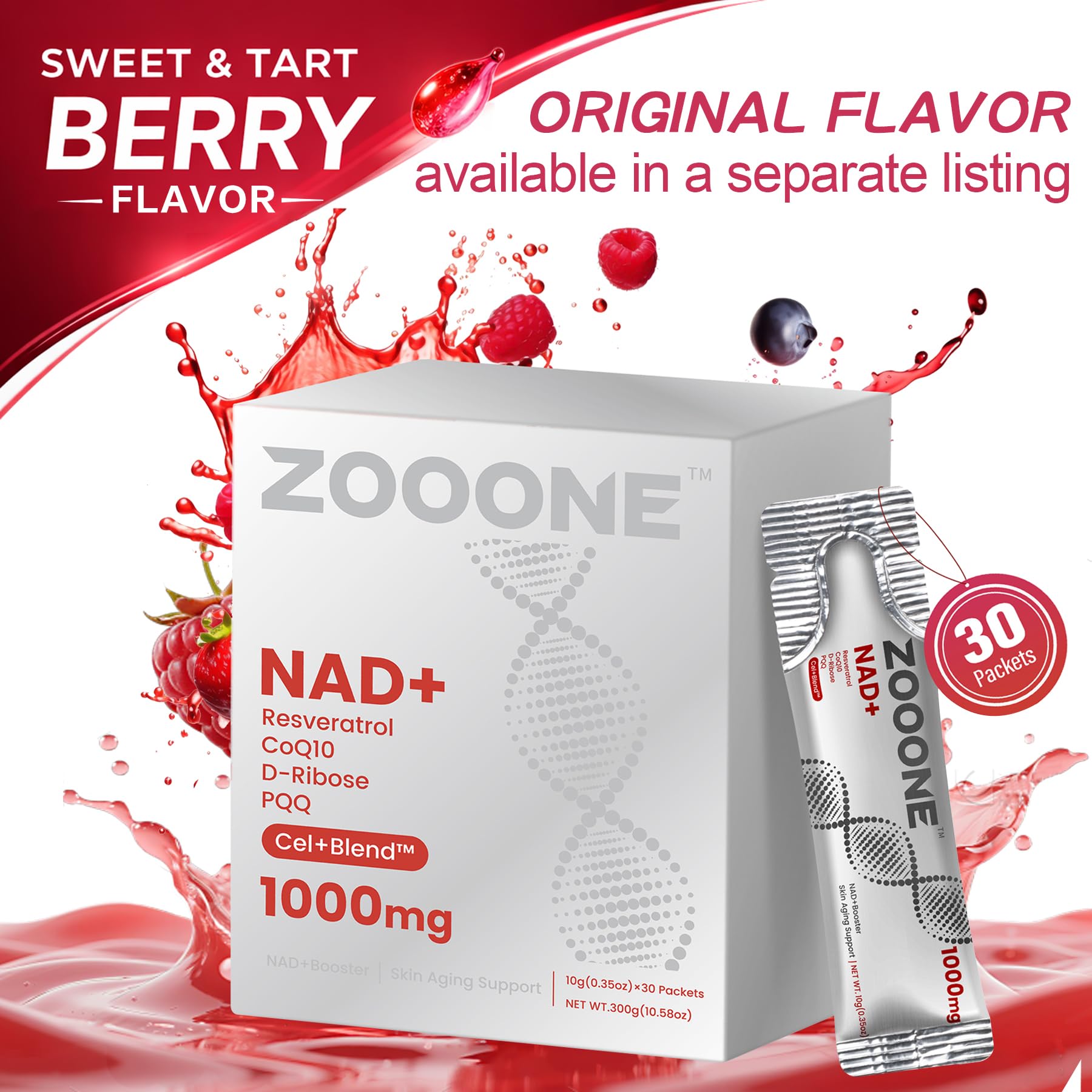 zooone NAD sobres de dosificación, práctico para uso diario