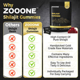 Gomitas zooone Shilajit con sabor mango para recargar tras entreno.