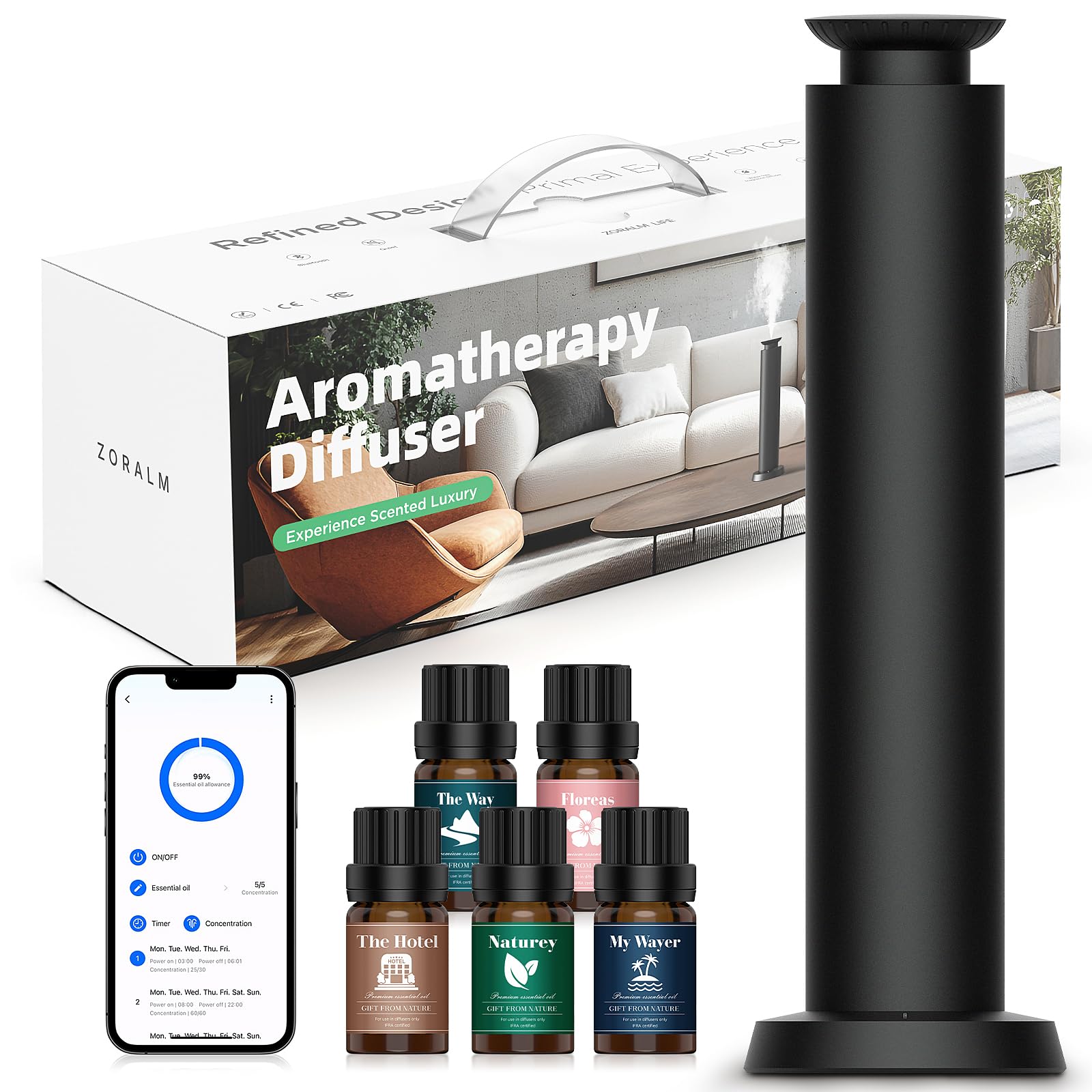 Difusor ZORALM inalambrico recargable listo para uso inmediato
