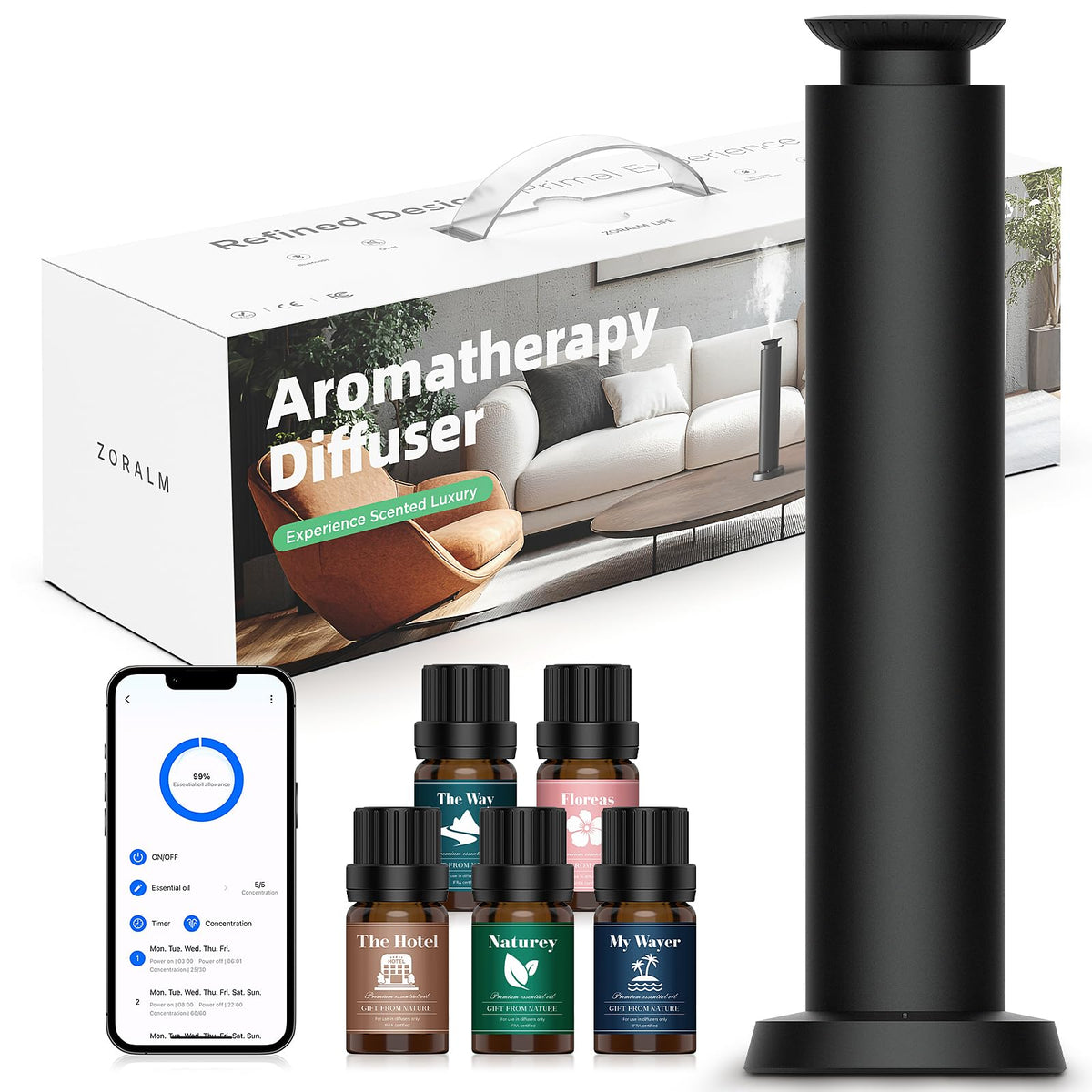 Difusor ZORALM inalambrico recargable listo para uso inmediato