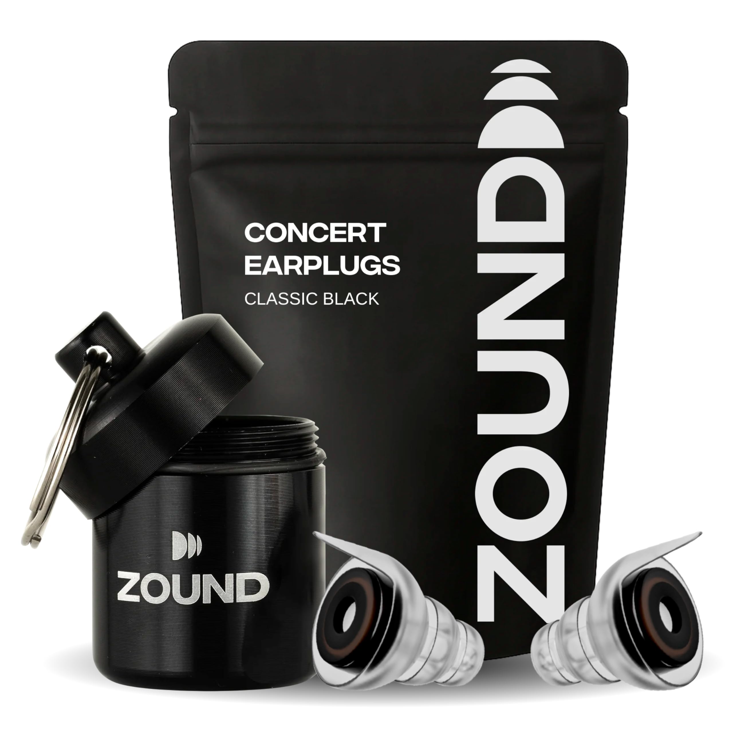 Tapones Zound de alta fidelidad para conciertos mantienen claridad sonora.
