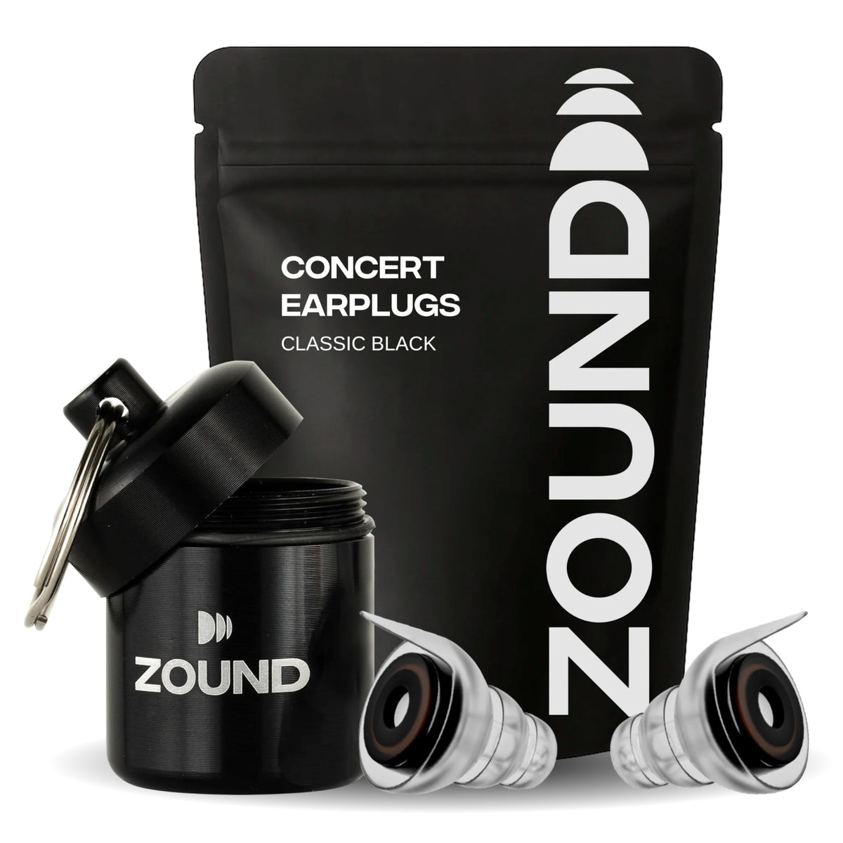 Tapones Zound de alta fidelidad para conciertos mantienen claridad sonora.