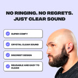 Diseño discreto Zound que pasa desapercibido en conciertos.