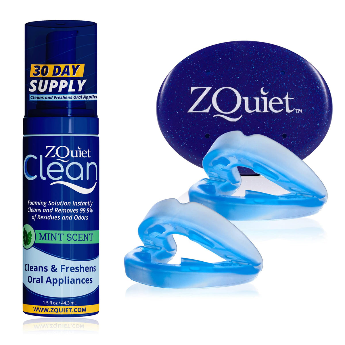 ZQuiet: caja del pack inicial con protector bucal cómodo para dormir mejor