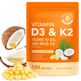 ZROGJBMK Vitamina D3 K2 en botella capsulas-blandas para uso diario.