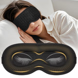 ZRUHIG máscara para dormir con copa 3D bloquea la luz para un descanso cómodo.