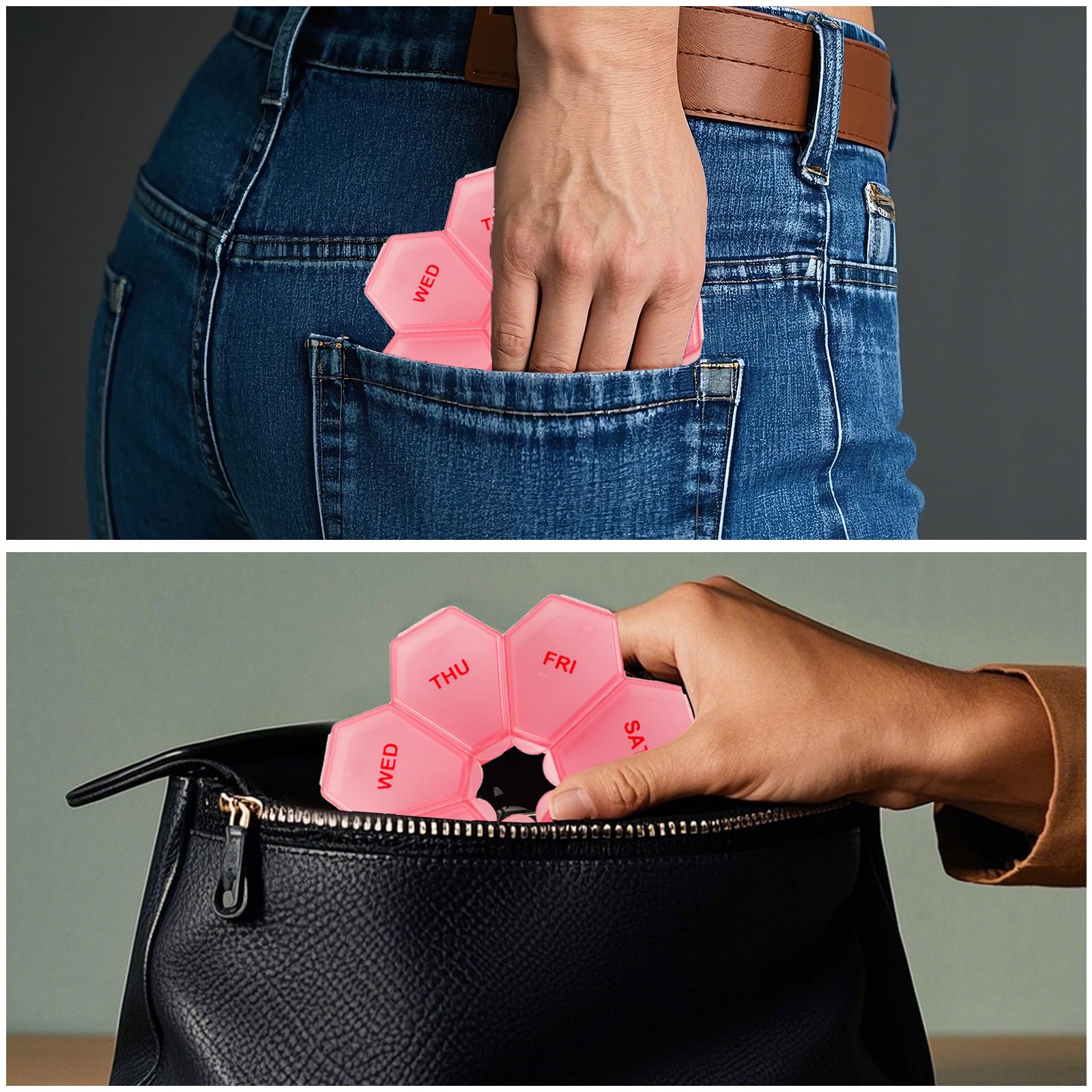 Zuiaso diseño portátil en rosa para rutina diaria de viaje.