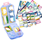 Zuihug organizador de pastillas de viaje azul, compacto y fácil de llevar.