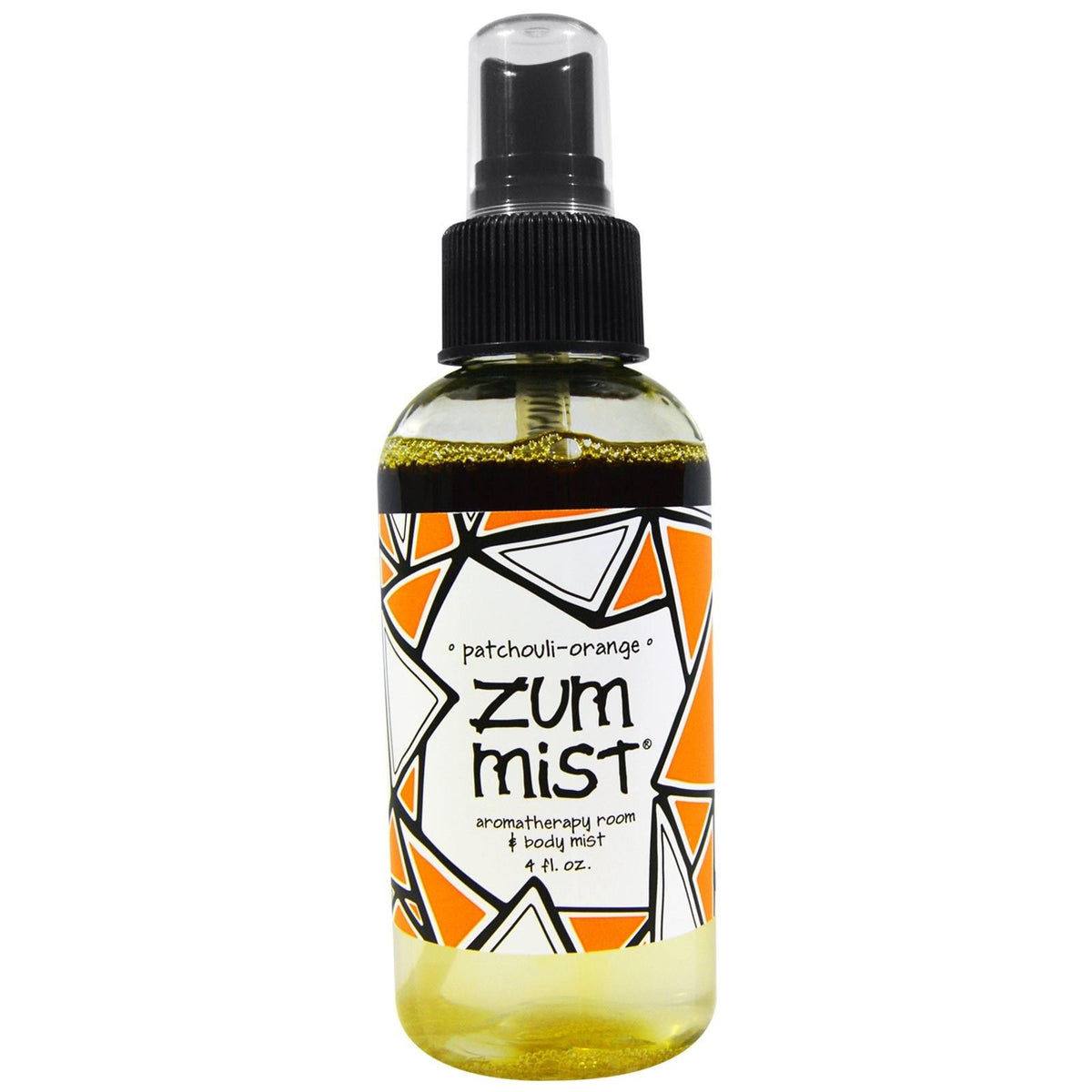 Zum Mist Patchouli-Orange, botella: aroma fresco y profundo para cuerpo y ambiente.