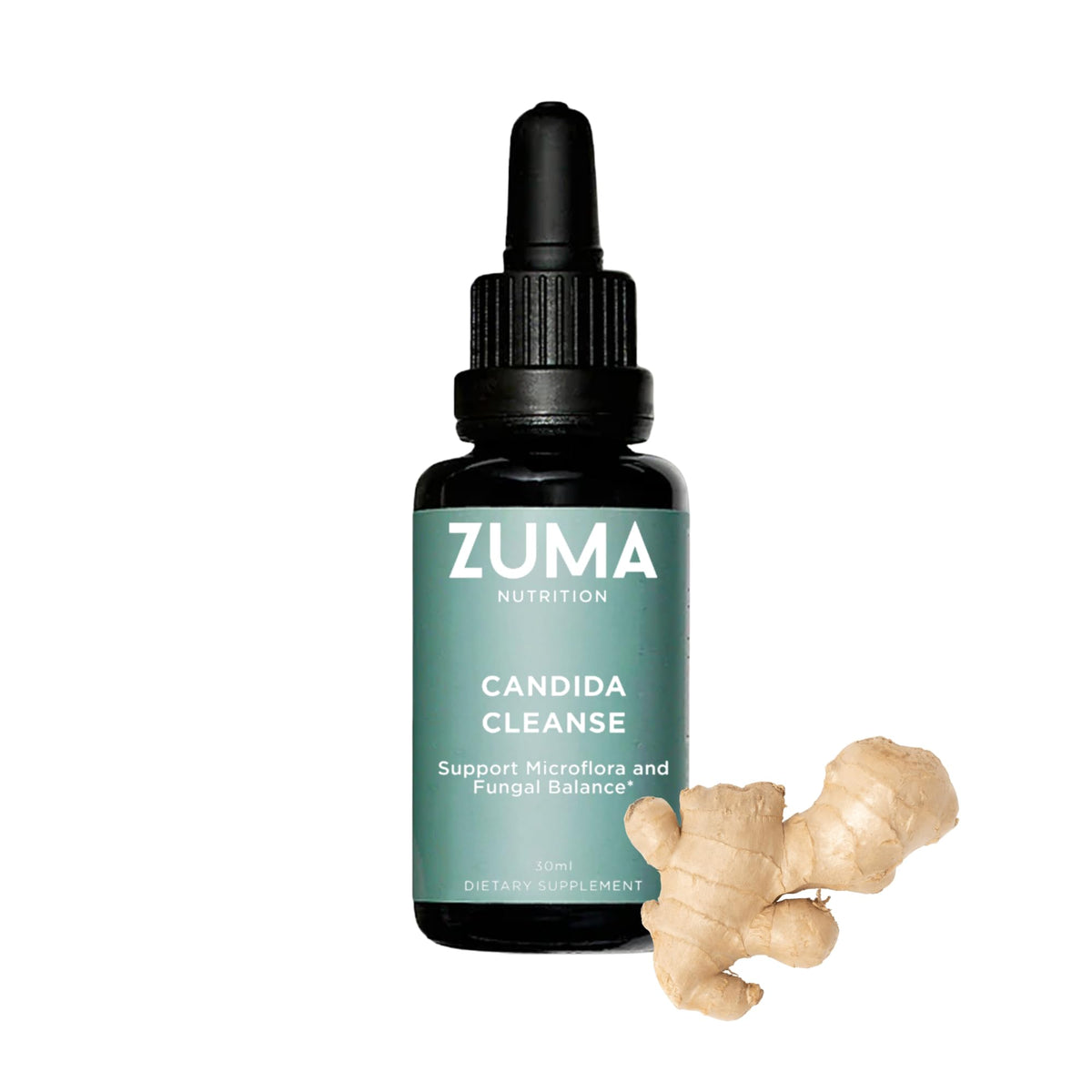 Frasco de Zuma Nutrition Tonico Balance Candida para apoyo al bienestar general.