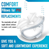 Cojín ZURNMED AirFit P10 sin látex, apto para piel sensible.