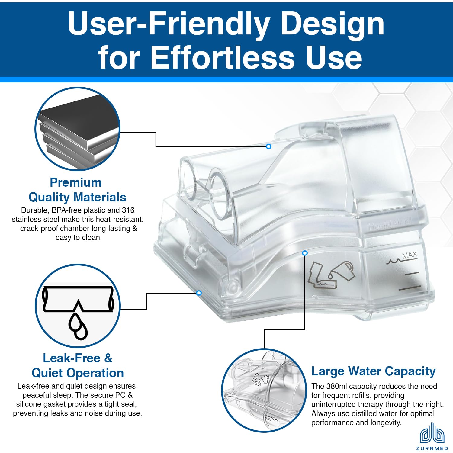 Transparencia de nivel de agua para monitoreo fácil y limpieza rápida.