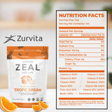 Polvo verde nutritivo de Zurvita Zeal para la vida, energía sostenida.
