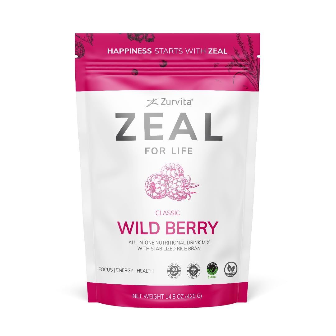 Zurvita Zeal para Vida: bolsa de 30 días con sabor a bayas silvestres para vitalidad.