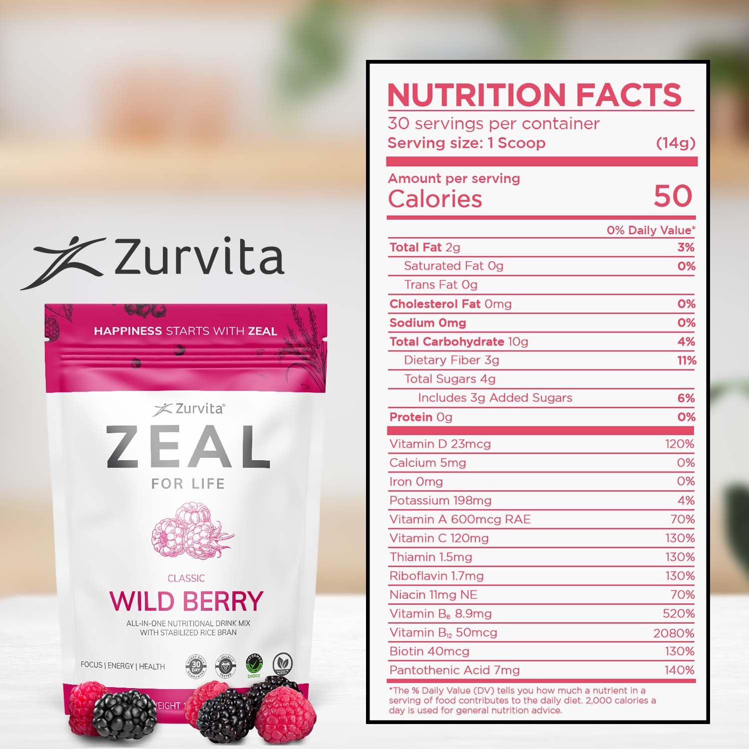 Zurvita Zeal para la Vida, cuchara medidora, facilita dosificaciones simples