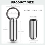 ZXLLM estuche titanio dimensiones internas 12 mm de diámetro y 42 mm de largo
