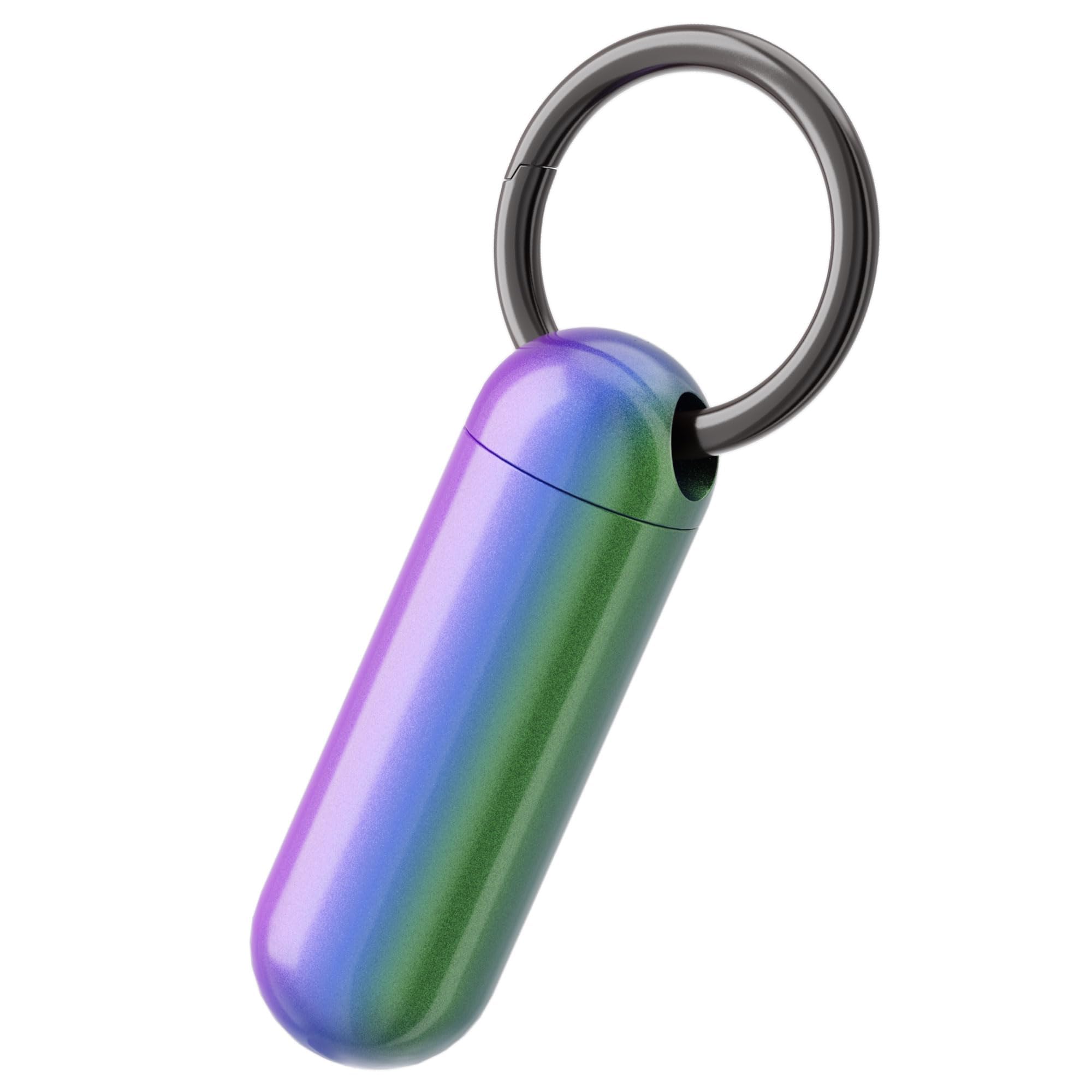 ZXLLM estuche de pastillas de titanio con llavero para viaje seguro