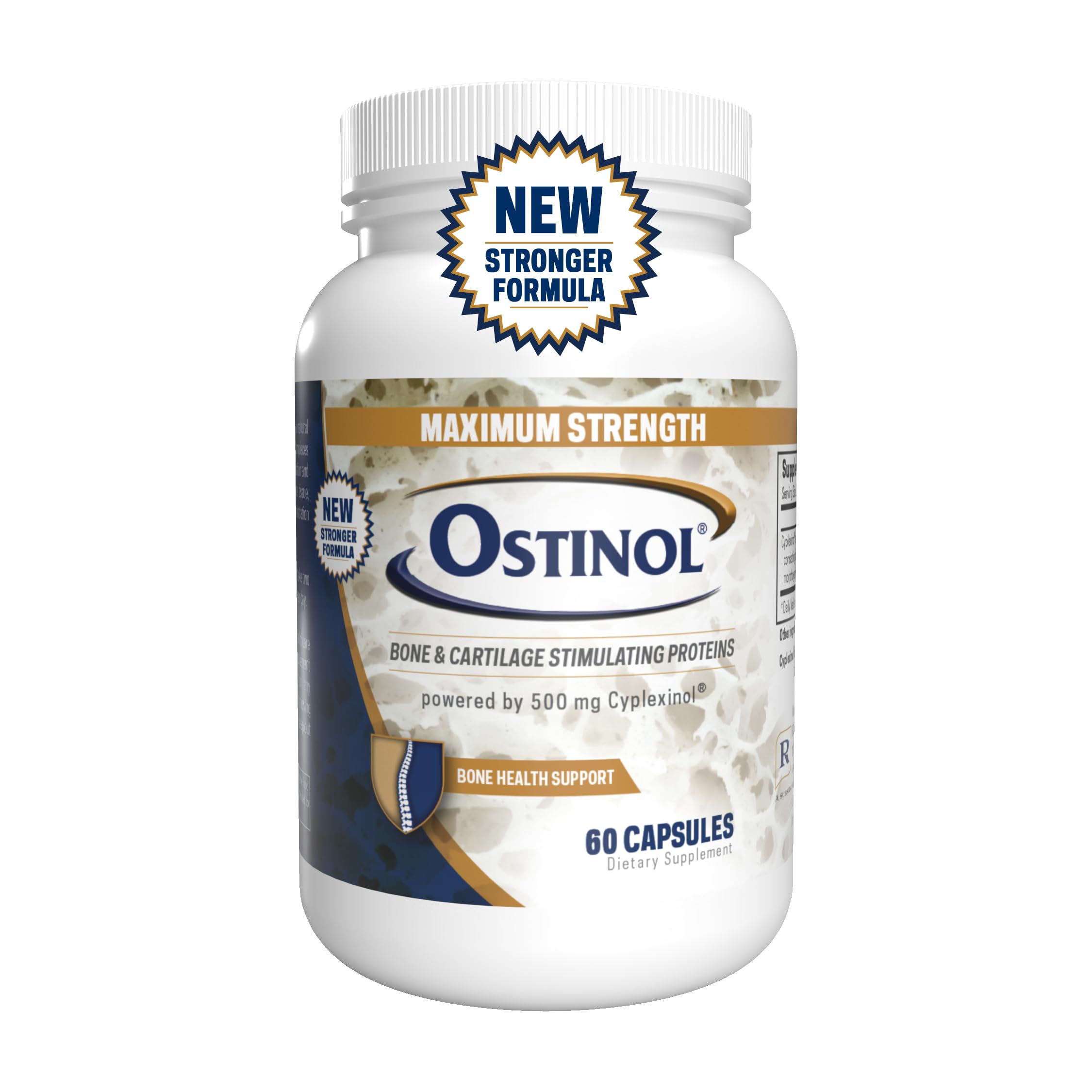 ZYCAL Ostinol: cápsulas de 500 mg para apoyar la densidad ósea.