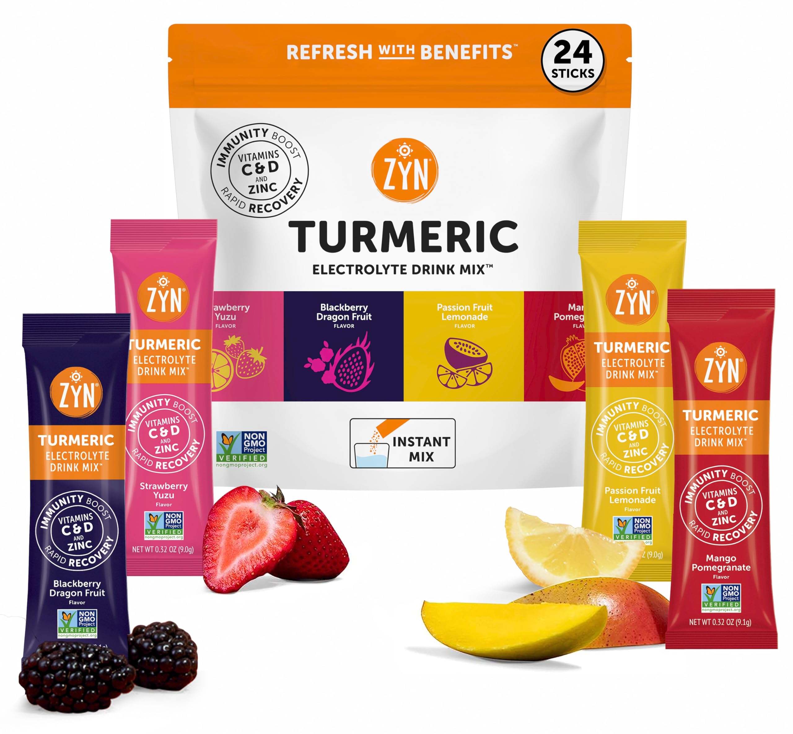 ZYN mezcla de electrolitos variedad sabor fresa yuzu: recargue su día con hidratación sabrosa.