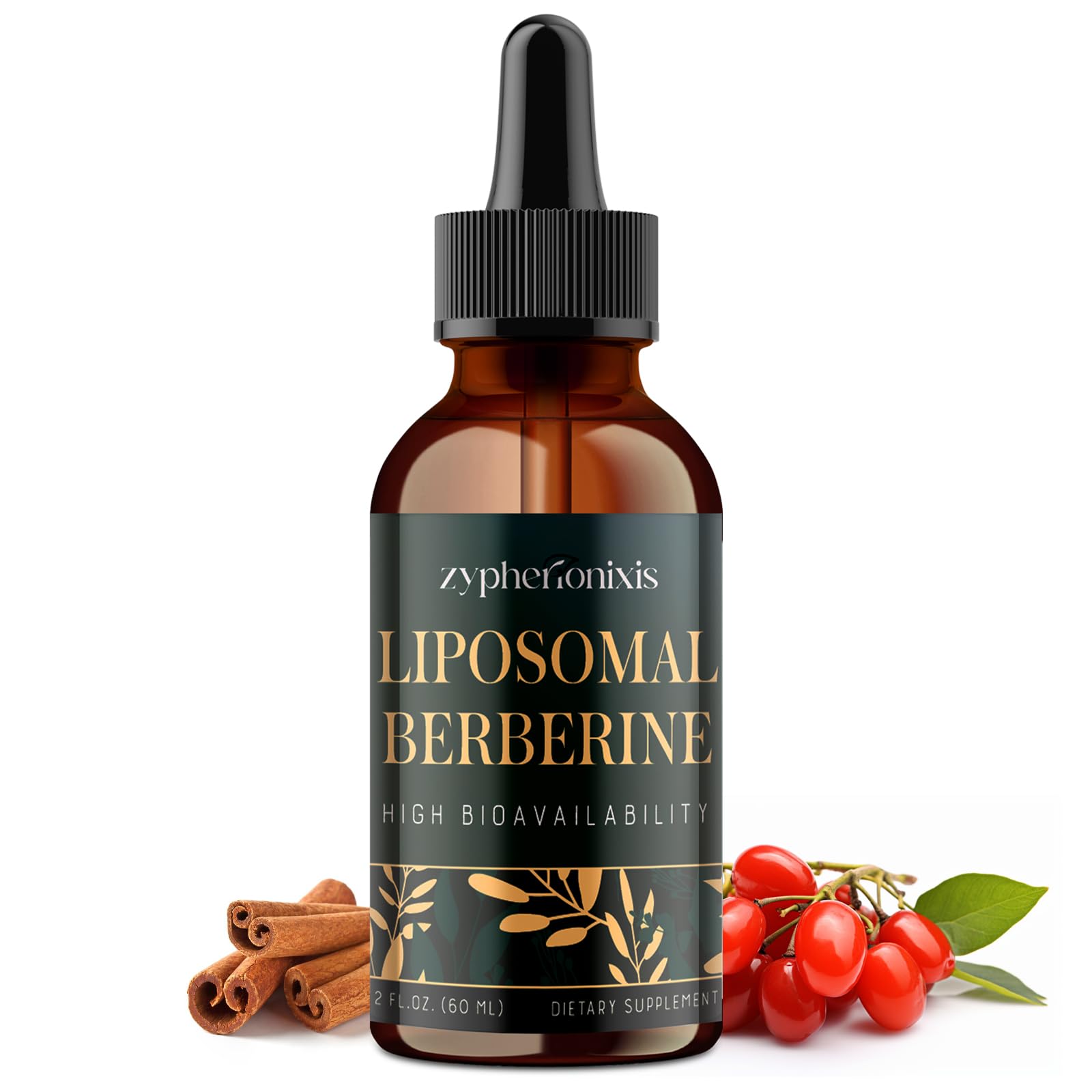 Gotas Zypherionixis Berberina liposomal de 3000 mg para absorción eficiente.