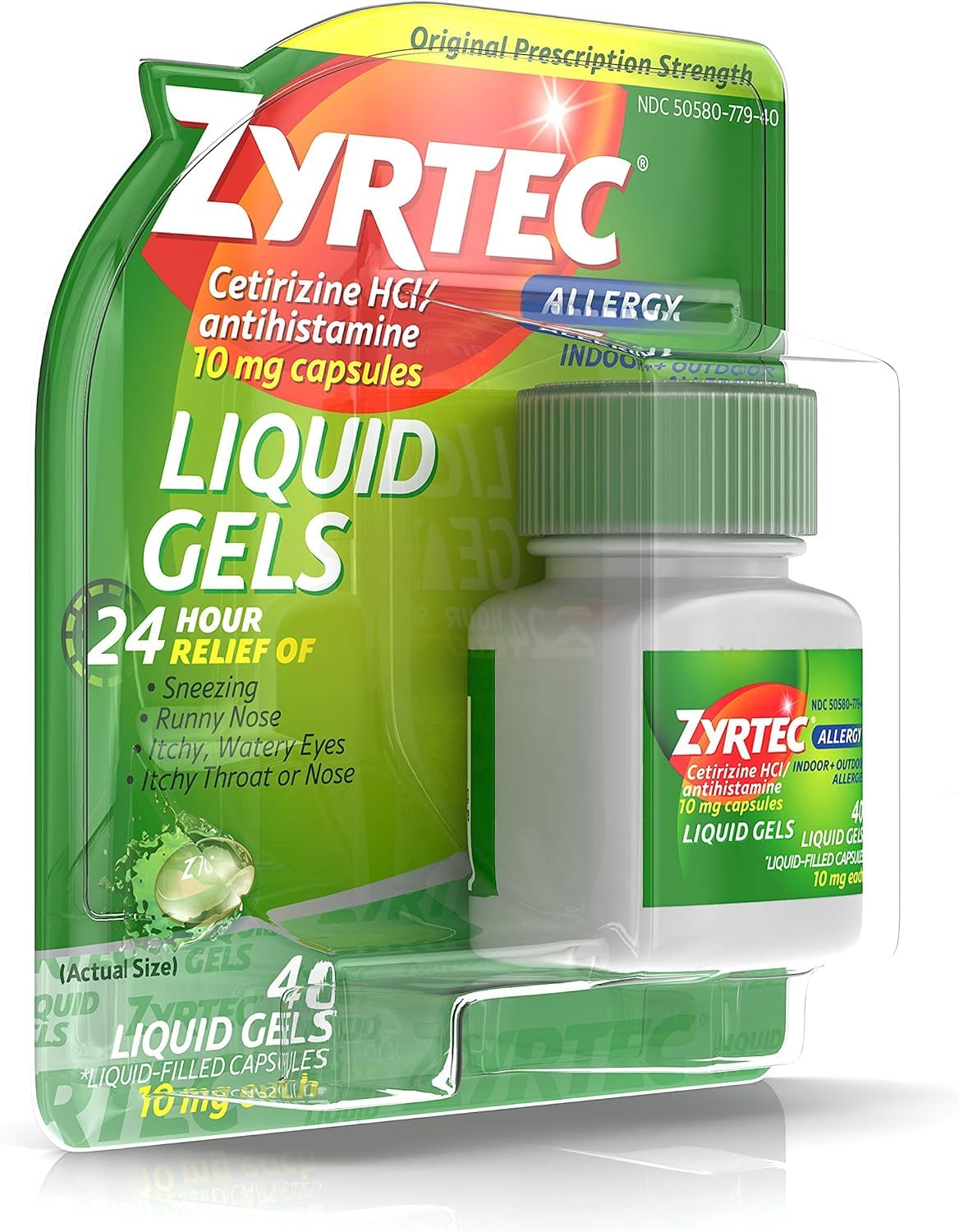 Zyrtec 24h control de estornudos y picor con geles