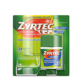 Zyrtec: alivio de alergias 24 horas con tableta de cetirizina 10 mg