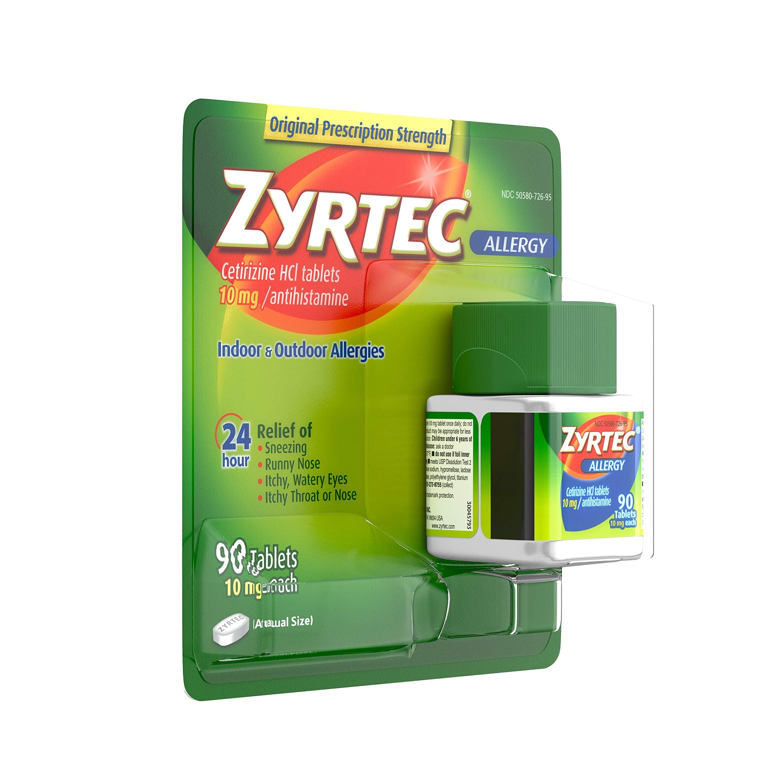 Zyrtec dosis de 1 hora, inicio de acción.
