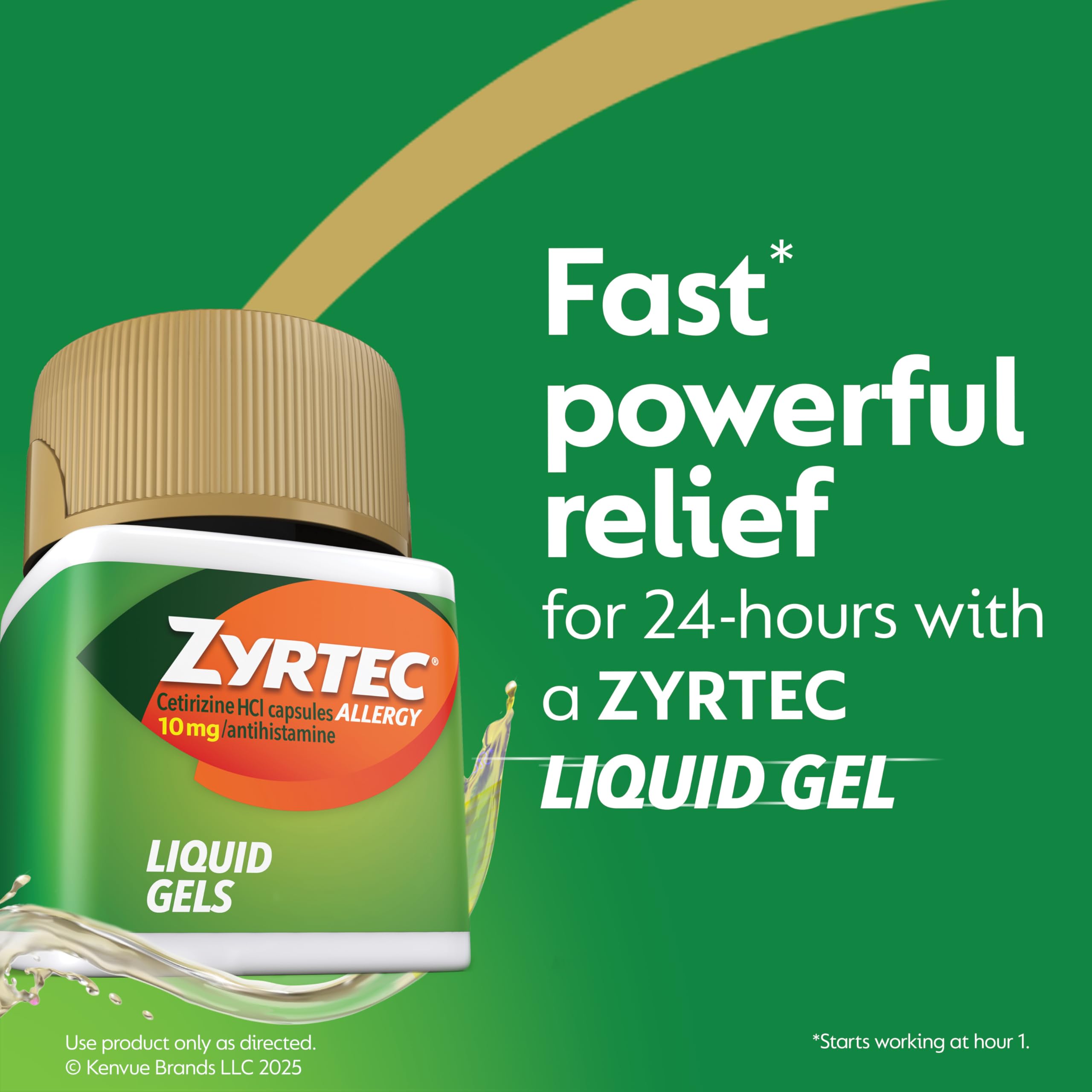 Zyrtec Liquid Gels: cápsulas-claras para alivio rápido de estornudos y picor.