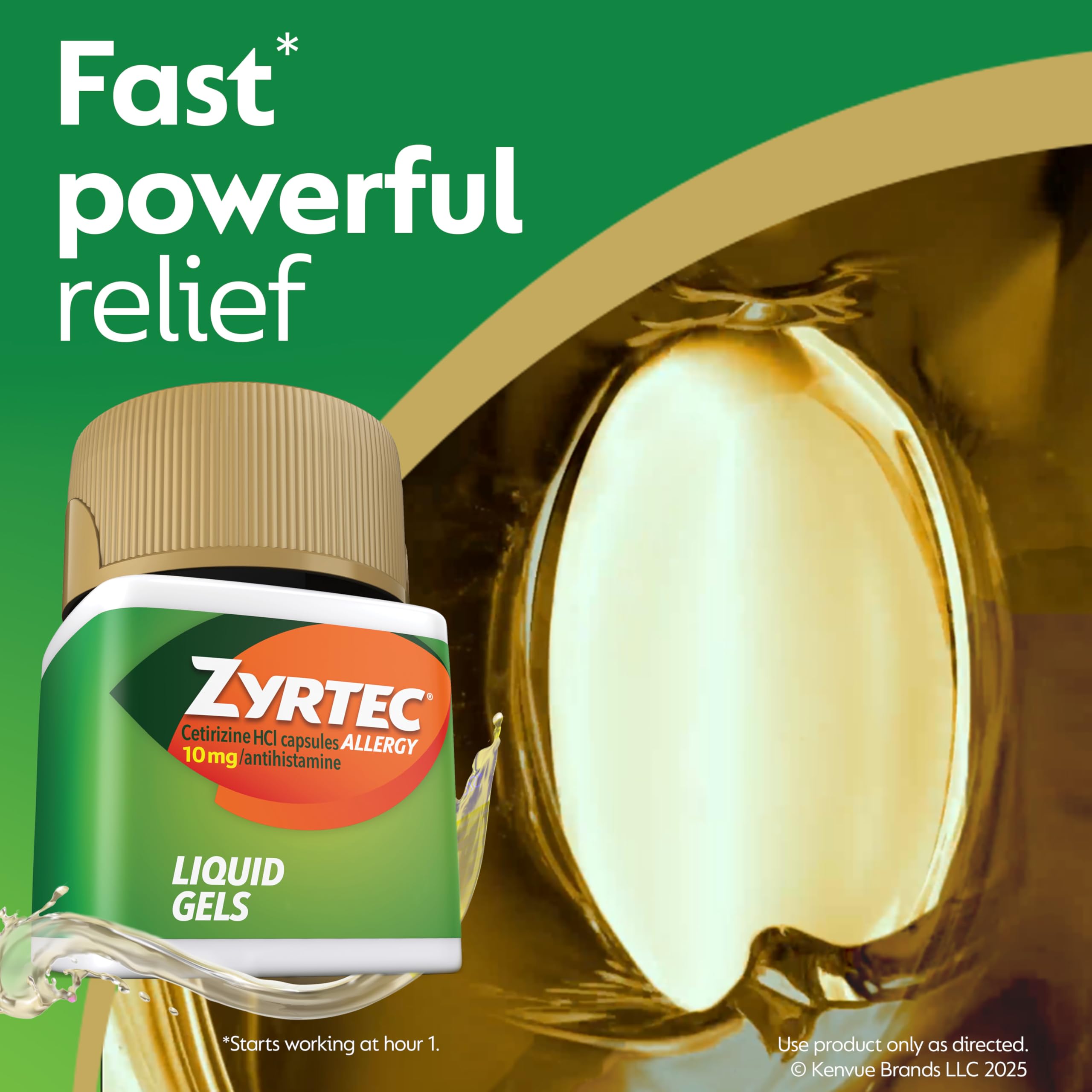 Zyrtec Liquid Gels: dosis-diaria-24h para un día entero de confort.