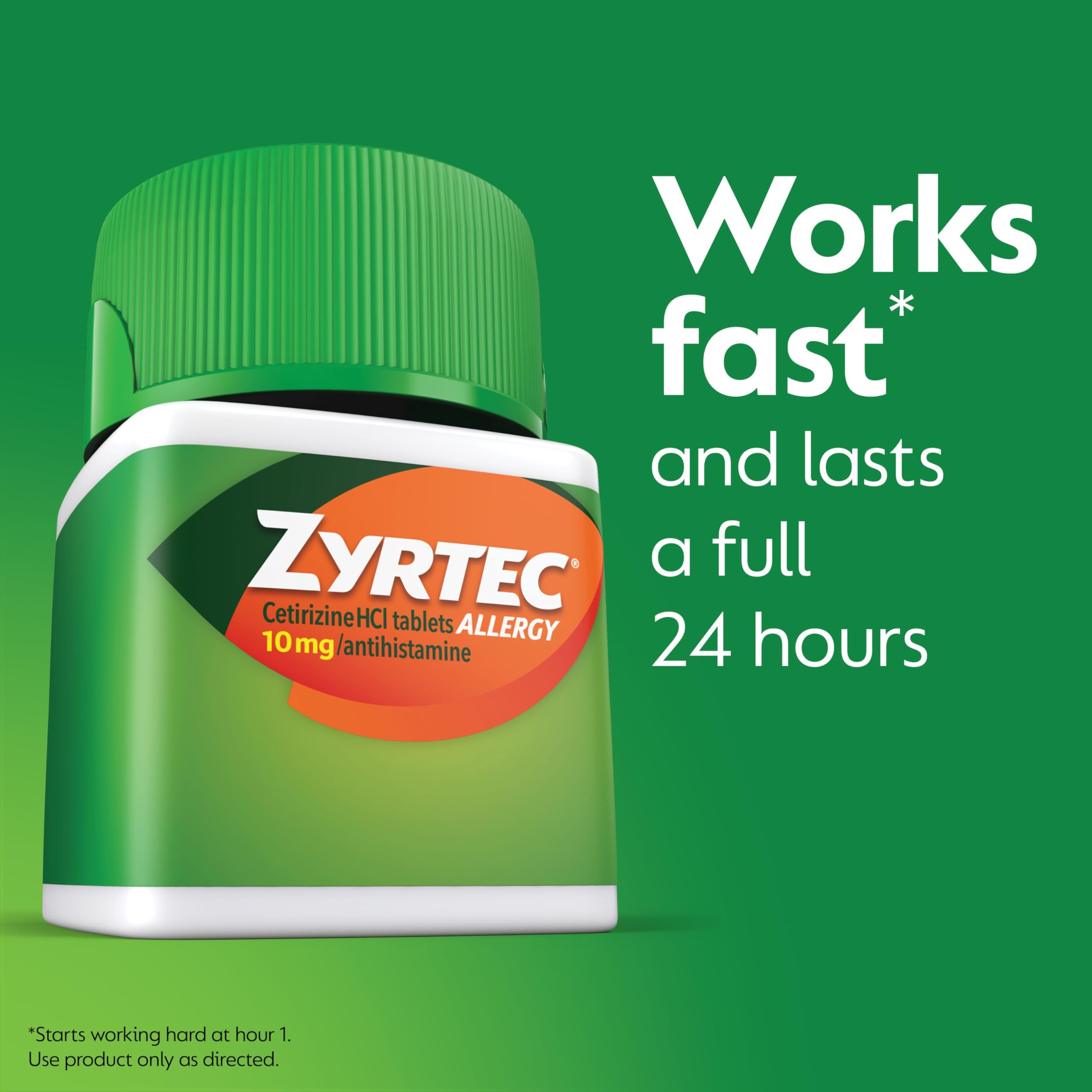 Zyrtec: tableta en mano para alivio rápido de síntomas.