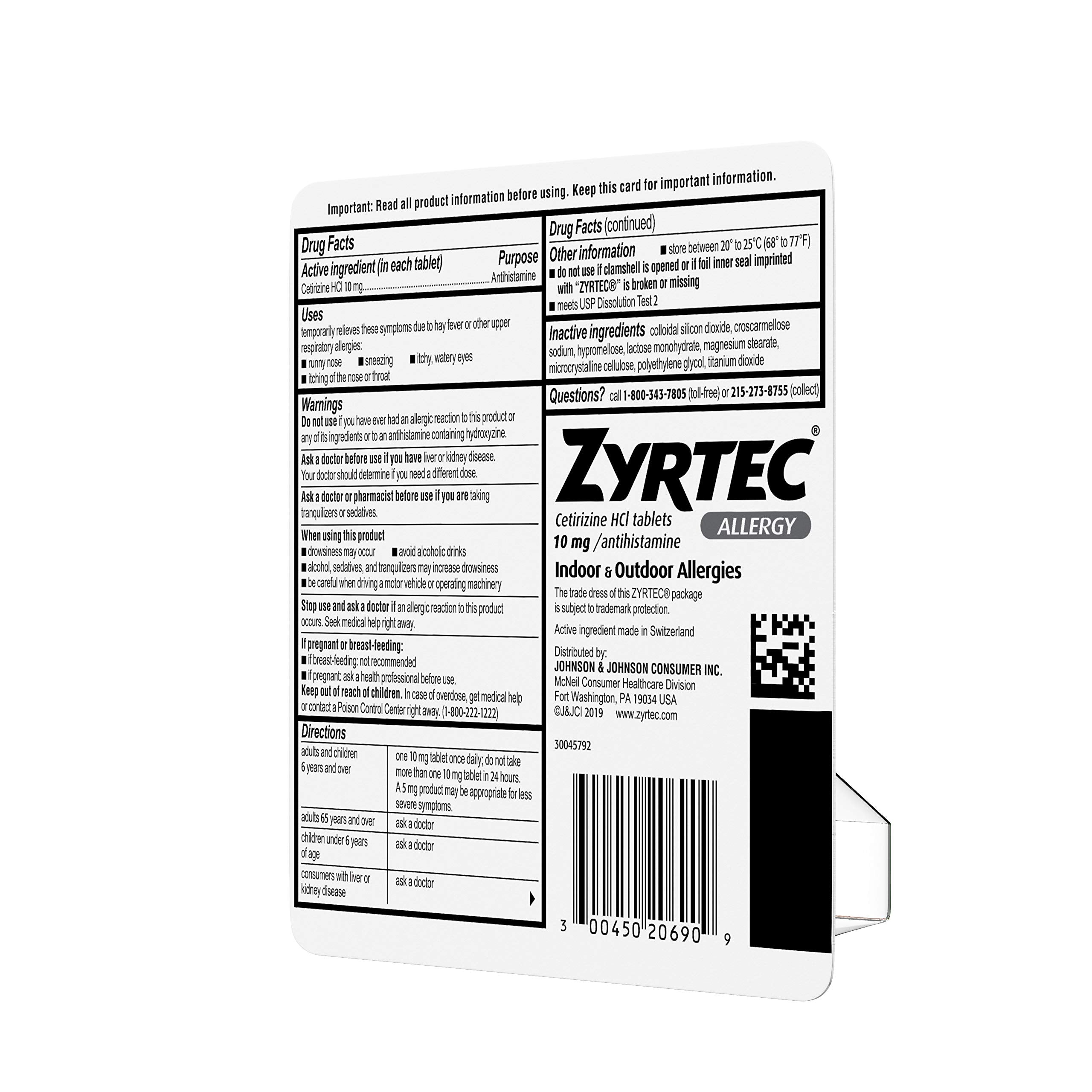 Zyrtec uso diario, para vida cotidiana.